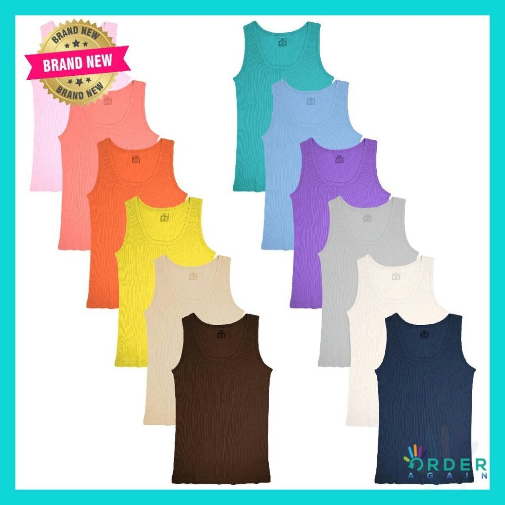 Cotton Flex Tank Tops Pack Classic Minimal Everyday Layering Essential
